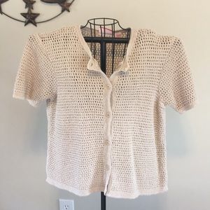✂️LIZ CLAIBORNE cable knit sweater beige L